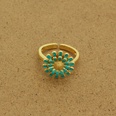 Korean Simple Colorful Oil Necklace Daisy Open Ring Metal SUNFLOWER Adjustable Ring Female CrossBorderpicture15