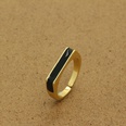 European and American Ins Retro Simple Colorful Oil Necklace Square Ring Cool Contrast Color Metal Open Ring CrossBorder Sold Jewelrypicture14
