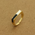 European and American Ins Retro Simple Colorful Oil Necklace Square Ring Cool Contrast Color Metal Open Ring CrossBorder Sold Jewelrypicture17