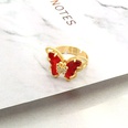 fashion transparent crystal glass butterfly rhinestone opening ring crossborder jewelrypicture22