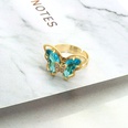 fashion transparent crystal glass butterfly rhinestone opening ring crossborder jewelrypicture28