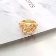 fashion transparent crystal glass butterfly rhinestone opening ring crossborder jewelrypicture29