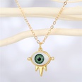 Retro Fashion Rhinestone Devils Eye Pendant Necklace Personality Fatima Hand Hollow Eye Clavicle Chain CrossBorderpicture15