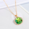 jewelry colorful crystal glass necklace simple moon pendant clavicle chain jewelrypicture19