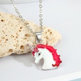 Koreas new cute color unicorn necklace dripping Pegasus pendant necklace jewelrypicture17