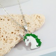 Koreas new cute color unicorn necklace dripping Pegasus pendant necklace jewelrypicture14