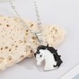 Koreas new cute color unicorn necklace dripping Pegasus pendant necklace jewelrypicture18