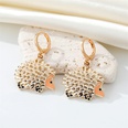 CrossBorder Sold Jewelry Korean Trendy Cute Metal Hollow Hedgehog Pendant Earrings Creative Small Animal Ear Ring Femalepicture12