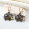 CrossBorder Sold Jewelry Korean Trendy Cute Metal Hollow Hedgehog Pendant Earrings Creative Small Animal Ear Ring Femalepicture11