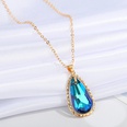 European CrossBorder Sold Jewelry Blue Crystal Glass Necklace Simple Star and Moon Pendant Clavicle Chain Female Necklacepicture16