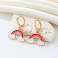 CrossBorder Sold Jewelry Korean Sweet Colorful Drop Oil Rainbow Earrings Cute Candy Color Love Heart SUNFLOWER Ear Ringpicture13