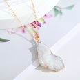 Fashion imitation natural stone necklace irregular resin agate piece pendant necklacepicture16