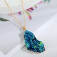Fashion imitation natural stone necklace irregular resin agate piece pendant necklacepicture18