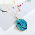 Fashion imitation natural stone necklace irregular resin agate piece pendant necklacepicture21