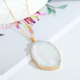 Fashion imitation natural stone necklace irregular resin agate piece pendant necklacepicture22