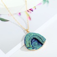 Fashion imitation natural stone necklace irregular resin agate piece pendant necklacepicture23