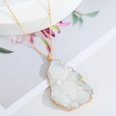 Fashion imitation natural stone necklace irregular resin agate piece pendant necklacepicture24