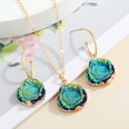 jewelry imitation natural stone necklace water drop resin agate piece pendant necklace earringpicture23