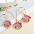 jewelry imitation natural stone necklace water drop resin agate piece pendant necklace earringpicture24