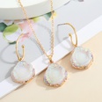 jewelry imitation natural stone necklace water drop resin agate piece pendant necklace earringpicture25