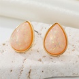 new retro simple color terrestrial resin stone earrings geometric opal earringspicture15