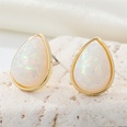 new retro simple color terrestrial resin stone earrings geometric opal earringspicture17