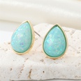 new retro simple color terrestrial resin stone earrings geometric opal earringspicture18