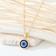 European CrossBorder Sold Jewelry Retro Simple More Sizes Devils Eye Necklace round Blue Eyes Clavicle Chain Femalepicture16