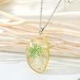 Korean geometric resin daisy dried flower necklace plant specimen immortal flower clavicle chain femalepicture14
