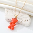 Korean Trendy Cute Candy Color Metal Bear Pendant Necklace Fashion Color Cartoon Animal Necklace Clavicle Chainpicture13