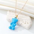 Korean Trendy Cute Candy Color Metal Bear Pendant Necklace Fashion Color Cartoon Animal Necklace Clavicle Chainpicture14