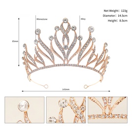 Amazon Hot Selling Creative Wedding Crown Carnival Party Dress up Headwear Simple Dignified Rhinestone Bridal Crownpicture16