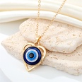 CrossBorder Sold Jewelry Retro Personality Metal Hollow HeartShaped Devil Eye Necklace Turkish Blue Eye Clavicle Chainpicture12