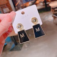 personality fashion earrings Korean letter M earrings jewelrypicture12