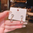 microinlaid zircon crystal drop earrings Korean style simple square earrings wholesalepicture13