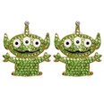 55826 European and American New Creative Exaggerated Personalized Stud Earrings Female Cartoon Green Alien Earrings Female Accessoriespicture13