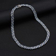 European and American twocolor watercolor diamond 9mm Cuban chain necklace wholesalepicture26
