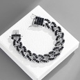 Black rhinestone alloy bold Cuban chain bracelet wholesalepicture16