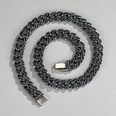 Black rhinestone alloy bold Cuban chain bracelet wholesalepicture14