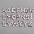 Zircon Letter 26 English Letter Pendant Creative Trend Inlaid Pink Purple Zircon Pendant DIY European Hip Hop Necklacepicture15