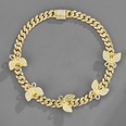 New Butterfly Accessories Cuban Chain 15mm Geometric Hip Hop Bracelet Anklet Necklacepicture20