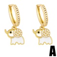 Letter love elephant earrings niche design earrings European and American new earringspicture12