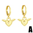 Hollow Jeweled Angel Earrings Europe and America Cross Border New Creative Small and Simple HeartShape Lock Wings Ear Clip Ery53picture12