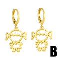 INS Fun and Cute Boys and Girls Earrings Eardrops Copper Plating 18K Real Gold Earrings Europe and America Cross Border Hot Sale Ery54picture13