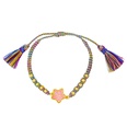 European and American Bohemia color bracelet female braided rope crystal pentagram copper braceletpicture13