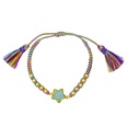 European and American Bohemia color bracelet female braided rope crystal pentagram copper braceletpicture14