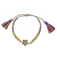 European and American Bohemia color bracelet female braided rope crystal pentagram copper braceletpicture15