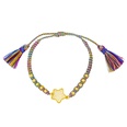 European and American Bohemia color bracelet female braided rope crystal pentagram copper braceletpicture16