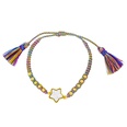 European and American Bohemia color bracelet female braided rope crystal pentagram copper braceletpicture17