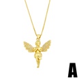 creative goldplated microinlaid zircon angel pendant copper necklacepicture13